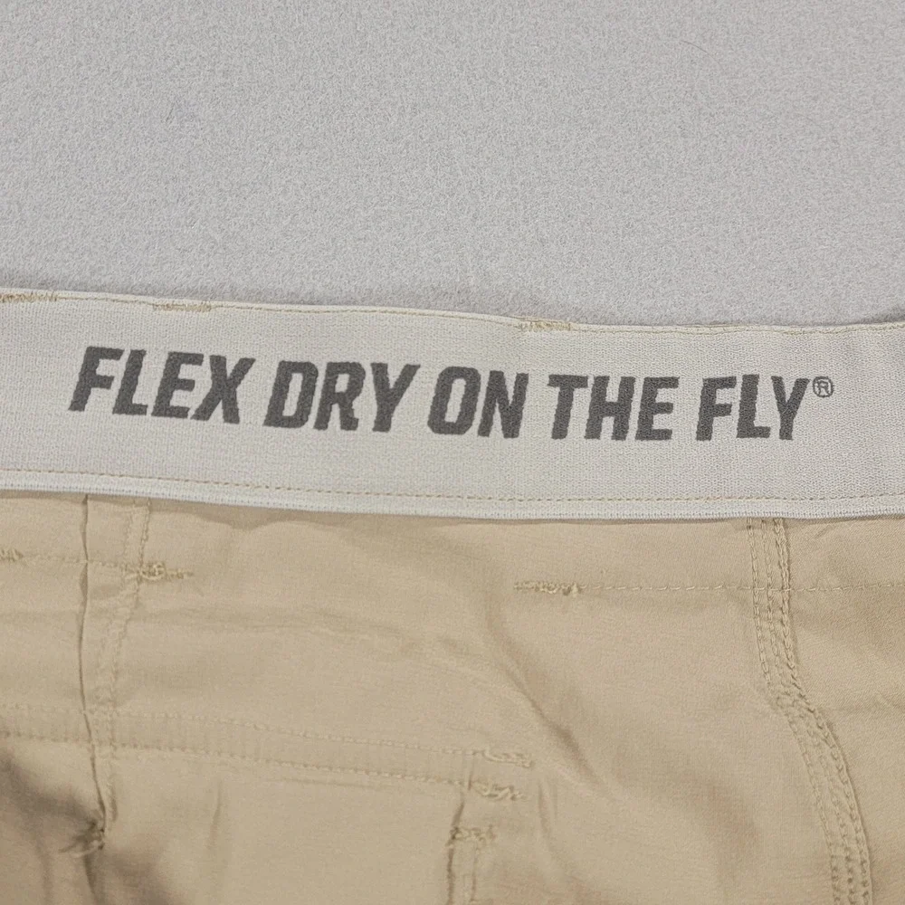 Duluth Trading Flex Dry On The Fly Cargo Pants Khaki Relaxed Fit Men's 46x30